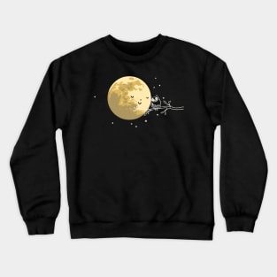 Owl and moon Crewneck Sweatshirt